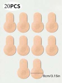 100pcs Disposable Breast Lift Pads, Made Of Non-Woven Fabric, Can Lift And Enhance Cleavage, Suitable For Large Bust And Plus Size Ladies, Sexy And Discreet, Cover And Support Bust - Apricot - View 9