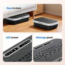 MERACH Vibration Plate Exercise Machine For Weight Loss, Dual Massage, 99 Adjustable Speeds, Full Whole Body Workout Vibration Platform, Waver Vibration Plate For Home Fitness - View 2