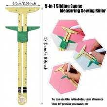 Non-Scratch Mini Caliper Plastic Vernier Tool 6.5cm Yellow Green - 1pcs - 查看 3