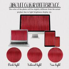 7片装真人发接发片，高品质直发波尔多红夹式接发片 - SBUG - 查看 6