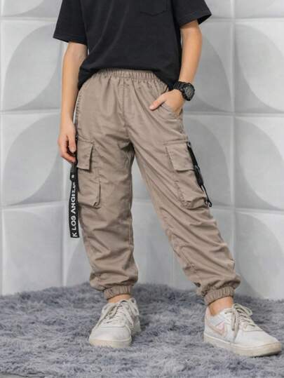 Calça Jogger Cargo Menino Infantil tactel Juvenil 6 ao 16