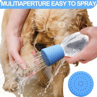 创新型硅胶宠物淋浴喷头，便携式宠物美容喷雾器，多功能狗狗洗澡及户外饮水配件。硅胶淋浴喷头，狗狗淋浴喷雾器，户外宠物清洁用品。