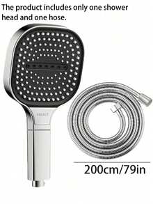 3 piezas Ducha de mano cuadrada de alta presión con filtro, ducha de pared de plástico con masaje, ducha de lluvia ahorradora de agua, 3 modos y botón ajustable de la boquilla, boquilla anti-obstrucción, diseño cuadrado ahorrativo de agua, estilo minimalista moderno - Multicolor - Ver 21
