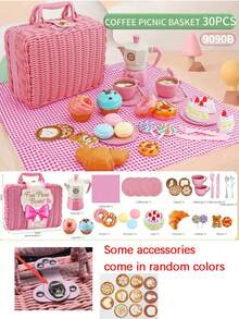 1 Set de Canasta de Picnic Realista, Incluyendo Cafetera y Bocadillos - Un Gran Regalo de Cumpleaños o Festivo para Jóvenes - Multicolor - Ver 10