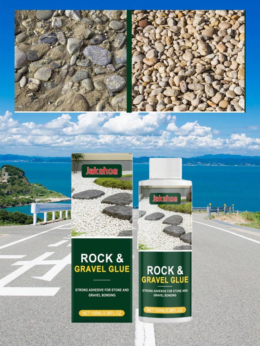 jakehoe Pebble Adhesive, Landscape Pebble Binder, Outdoor Crushed Stone Fixing Glue, Multi-Purpose Adhesive - A - View 1