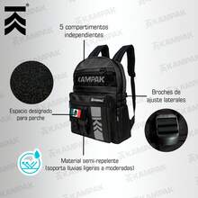 Mochila Tactica KAMPAK MS103 Deportiva Ligera Multiusos con Variedad de Colores - Gris - Ver 4