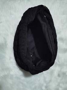 Commuting Wind And Cloud Pleated Large Bag Leisurely Light And Capacious Cross-Body Bag - Black - View 8