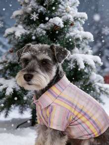 Camisetas para mascotas para gatos y perros, camisetas a rayas de estilo urbano, camisetas transpirables y ligeras para primavera y verano, atuendos a cuadros para gatos y perros - Rosa - Ver 8