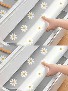 1 Roll Daisy Pattern Kitchen Shelf Liner, Non-Adhesive Drawer Mat, Anti-Slip Refrigerator Pad, EVA Waterproof Fridge Liner, Cabinet Mat, Easy Placemat, Spring Summer Picks, Brides Maid Gifts, Room, Bedroom Decor, Bedroom Decor, Beach, Travel, For Men, For Women, Vacation,Women's Day,Travel Essentials,Wedding Favours,Y2k,Bedroom,Car Accessories Women,Kitchen Decor,Cute Stuff - Multicolor - View 12