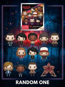 Stranger Things Official Licensed Blind Box 3D Character Pendant Bag Charm, Includes Eleven, Mike, Dustin, Lucas, Will, Max, Demogorgon And Other Anime Characters Keychain Backpack Decoration 1pc Netflix - Multicolor - View 1