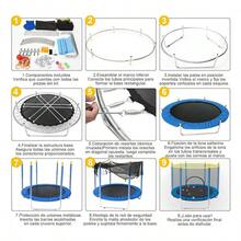 ¡RecomendadoBrincolín Trampolín 1.4m Para Niños Tumbling Red ¡Top de Temporada - Azul - Ver 9