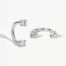 18K镀金925纯银优雅奢华独特水滴形锆石耳环，女士日常佩戴 - Zircon Earrings - 查看 12