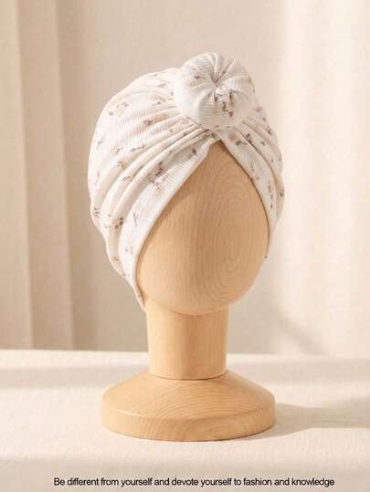 1pc Cute Printed Bun Headband For Newborns, Suitable For Daily Use In All Seasons