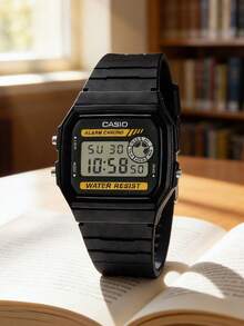 Casio 卡西欧男士运动休闲手表，计时功能，圆形表盘，硅胶表带，石英机芯，适合日常运动和户外街头风格佩戴，可作为圣诞礼物、男士配饰和生日礼物，满足男士的各种爱好。 - 黃色 黑色 - 查看 1