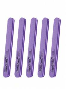 5/10件套长方形指甲锉修甲套装，厚度0.47英寸，适用于凝胶指甲，海绵可水洗双面100/180目砂纸打磨抛光锉 - 彩色 - 查看 12