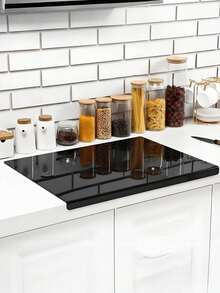 1pc Acrylic Cutting Board For Kitchen Countertop, Countertop Protective Mat, Kitchen Supplies, Large Transparent Cutting Board - Black - View 6