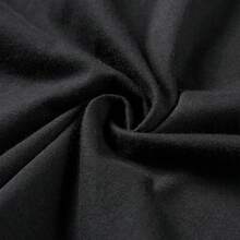 Men's 100% Cotton T-Shirt, Round Neck, Soft, High-Quality, Regular Fit Short-Sleeve Comfortable T-Shirt, Machine Washable, A Gift For Relatives, Brothers, Friends, Parents, Or Teachers - 黑色 - 查看 3