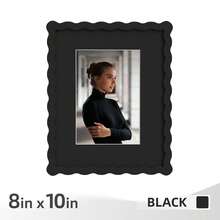 1pc/3pcs Wavy Design Photo Frame For Wall & Tabletop Decoration, Artistic Creative Home Decor With Multi-Color Waves - 7 Standard Sizes 4x4in, 4x6in, 5x7in, 6x6in, 8x8in, 8x10in, 11x14in - Modern Stylish Interior Accent, Fun Picture Frames, Scalloped Picture Frame- Graduation Wedding Gift (Random Photo Paper) - 波浪形 - 查看 77