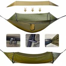 1pc Portable Camping Hammock Tent With Mosquito Net, Double Zipper Outdoor Hammock For Backpacking Hiking Survival,New Installation-Free Mosquito Net For Outdoor Camping Tents; Portable Camping Bed; Boat-Shaped Hand-Held Mosquito Net,Integrated Mosquito Net Hammock Tent, Lightweight Outdoor Camping Hammock For Hiking Backpacking,Lightweight Hammock Tent With Mosquito Net, Perfect For Outdoor Camping Hiking Backpacking Trips - A - 查看 1