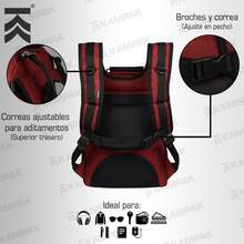 Super Mochila Kampak Ep40 Multiusos P/ Laptop Ajustable - Rojo - Ver 8