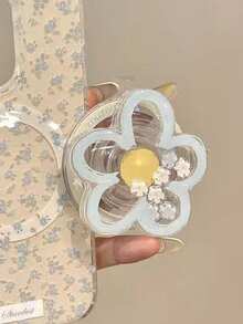 1. 清新简约微风绿叶草小花猫爪摇摆音乐磁吸手机支架，可伸缩便携桌面支架，高端质感支架 - 彩色 - 查看 3