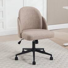 Chairus 1PC Office Chair, Fabric, Adjustable 360° Swivel, Casters - Khaki - View 9