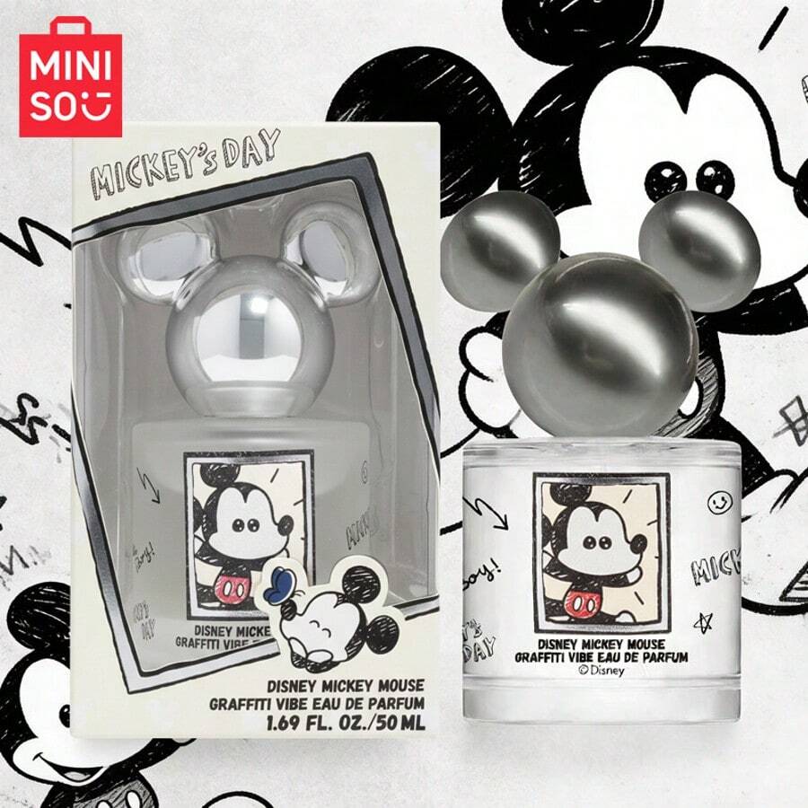 MINISO X Disney Mickey Women's Eau De Toilette 1.69 Oz / 50 Ml Original Women's Perfume With Doodle Mickey Design, Fresh Fruity Scent, A Perfect Valentine's Day Gift For Your Partner Or Best Friend - Nước hoa - Xem 1