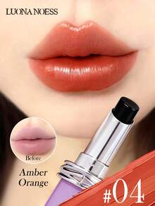 LUONANOESS 2.0 黑魔法唇膏唇彩，防晕染，不拔干，裸色，提升光泽和滋润度，适合女性和女孩，秋冬季节理想之选，完美适用于日常使用、旅行、户外活动、假期、圣诞节、生日、毕业典礼、派对和时尚妆容。 - #04 Amber Orange - 查看 13