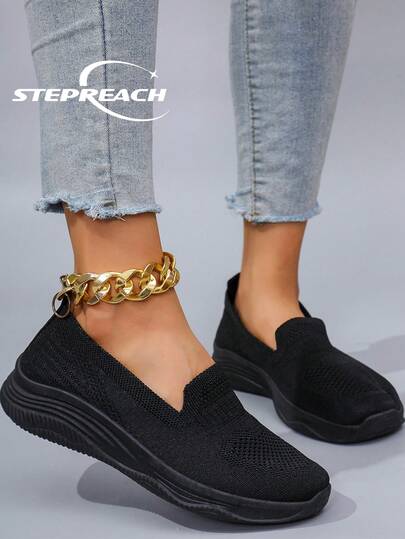 STEPREACH New Women's Casual Sports Shoes, Mesh Breathable Comfortable Lightweight Non-Slip Slip-On Driving Shoes
