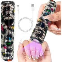 Portable UV Nail Lamp, Mini Nail Dryer, Wireless Rechargeable UV LED Nail Lamp For Fast Curing Gel Nail Polish, USB Flashlight, Home DIY Manicure - MJT01-wBW - View 2