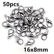 50pcs Small Alloy Lobster Clasp Hooks Connector For Necklace Bracelet Chain DIY Jewelry Making Accessories - Lobster Clasp - View 23