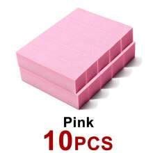 1pc/3pcs/10pcs/20pcs Nail Buffing Blocks, Medium/Fine Grit 100/180, Suitable For Acrylic Nails, Gel Nail Polish, 3-In-1 Professional Pedicure Manicure Polishing Set, Nail Art Supplies, Nail Tools, Back To School Season, Manicure, Nail Tools (Suitable For Nail Stickers) - Pink - View 12