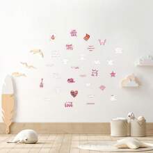 50PCS Pink Romantic Quotes Stickers Decals Scrapbook, Journaling, Laptop, Bumper, Skateboard, Water Bottles, Collectibles, Pen Holders, Journals, Computer, Phone Stickers Can Bring A Lot Of Fun To Your Life, The Perfect Gift For Adults - Pink - View 10