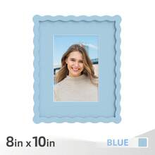 1pc/3pcs Wavy Design Photo Frame For Wall & Tabletop Decoration, Artistic Creative Home Decor With Multi-Color Waves - 7 Standard Sizes 4x4in, 4x6in, 5x7in, 6x6in, 8x8in, 8x10in, 11x14in - Modern Stylish Interior Accent, Fun Picture Frames, Scalloped Picture Frame- Graduation Wedding Gift (Random Photo Paper) - 波浪形 - 查看 63