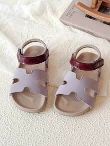 Giày sandal mới năm 2026 cho bé gái, giày công chúa dễ thương, đa năng, thoải mái cho học sinh, đi nghỉ mát, đế mềm, chống trượt, nhẹ cho bé gái đi biển. - Màu tím - Xem 3