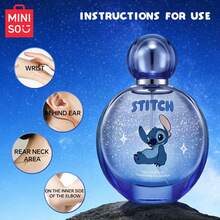 MINISO X Disney Stitch & Angel Couple Perfume Fragrance Set 1.69 OZ/50ml Alcohol-Free. Stitch: Floral Fruity Woody Scent / Angel: Sweet Fruity Scent. Starry Galaxy Glitter Bottle. Suitable For Daily Wear And Dates, A Perfect Valentine's Day Gift For Your Partner Or Best Friend. - Men's - Stitch Perfume - 查看 4