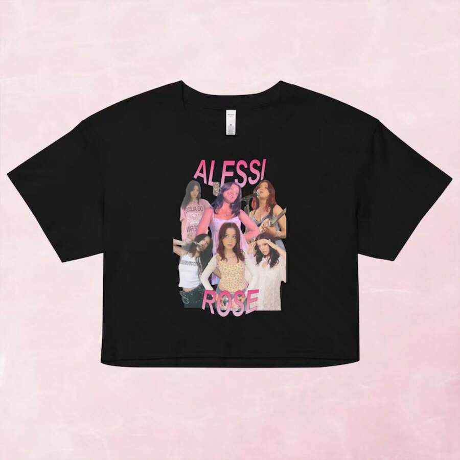 Alessi Rose Bootleg Crop Top - Black - View 1