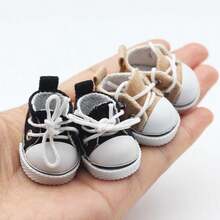 0.8cm Doll Canvas Shoes, 10cm Plush Shoes Suitable For 17cm Casual Canvas Shoes (Shoes Only) - Multicolor - View 4