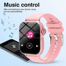 Reloj inteligente para niños, con correa deportiva de silicona, compatible con llamadas, podómetro, seguimiento de calorías, múltiples modos deportivos, alertas de llamadas y mensajes, pantalla táctil completa, compatible con Android e iOS, regalo divertido - Multicolor - Ver 3