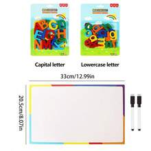 hoojojo 52 Pcs Magnetic Alphabet Letters, Uppercase Lowercase Word Building Cards, Classroom Board Teaching Props, Educational Tools, Teacher Aids Learning Supplies, Kids Classroom Learning, Back To School Stationery - Multicolor - View 16