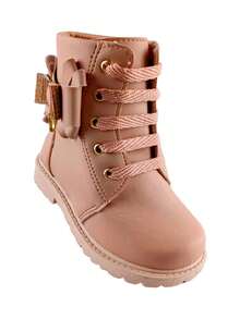Children's Combat Boots For Girls, Lightweight, Comfortable, Practical - Bụi hồng - Xem 1