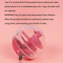 1pc - Round Anti-Choking Cat Slow Feeder Ball With Leakage Feature - Interactive Cat Toy Cat Spiral Leakage Ball - Small Educational Toy Chew Toy For Training Fun Cat Teaser Slow Feeder Pet Supplies - 100ml - View 10