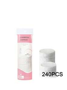 有机棉圆形卸妆棉，低过敏性，不掉毛，面部去角质清洁棉 - 白色 - 查看 11