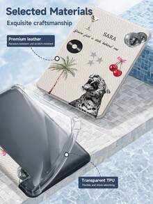 Ayotu 1pc Leopards And Coconut Trees Tablet Case & Kindle E-Book Case Compatible With 10th Generation, 11/Air 4th/Air 7th/9.7 Inches, Compatible With Samsung Galaxy Tab A9 Plus, Kindle (11th Generation-2024 Release)(6 Inch), Kindle Paperwhite 12th Gen 2024, Great Holiday Gift, Stylish And Simple Pattern. - Multicolor - View 8