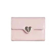 Heart-Shaped Wallet, Large Capacity Women's Wallet, Student Tri-Fold Card Holder - Multicolor - View 12