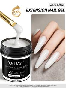 XEIJAYI 6 Colors 100g UV LED Curing Nail Extension Gel, Crystal Nail Extension Gel For Home Salon DIY Nails - Multicolor - View 13