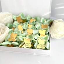 Teddy Bear Acrylic Mirror Tags Sage Green Baby Baptism Tags Thank You Beary Much Teddy Bear Birthday Tags Teddy Bear Baby Name Hanging Tags Customized Name Acrylic Signs Personalized Acrylic Gifts Personalized Wedding Favors Acrylic - Multicolor - View 2