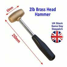 Large Brass Mallet Hammer Non Spark Applications Metal Works Craft - B - View 1