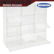 DONSU 12er-Pack durchsichtige, stapelbare Schuhkartons mit Magnetverschluss an der Vorderklappe, robuster PP-Acryl-Schuhaufbewahrungs-Organizer, jeweils 34 x 27 x 22 cm - Transparent - Übersicht 9