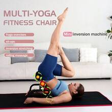 MBB Mini Inversion Table,Glutes Trainer Machine, Waist & Back Exercise Machine For Lower Back, Strength Training Inversion Machine For Relaxation Foam Rollers - Đỏ - Xem 3